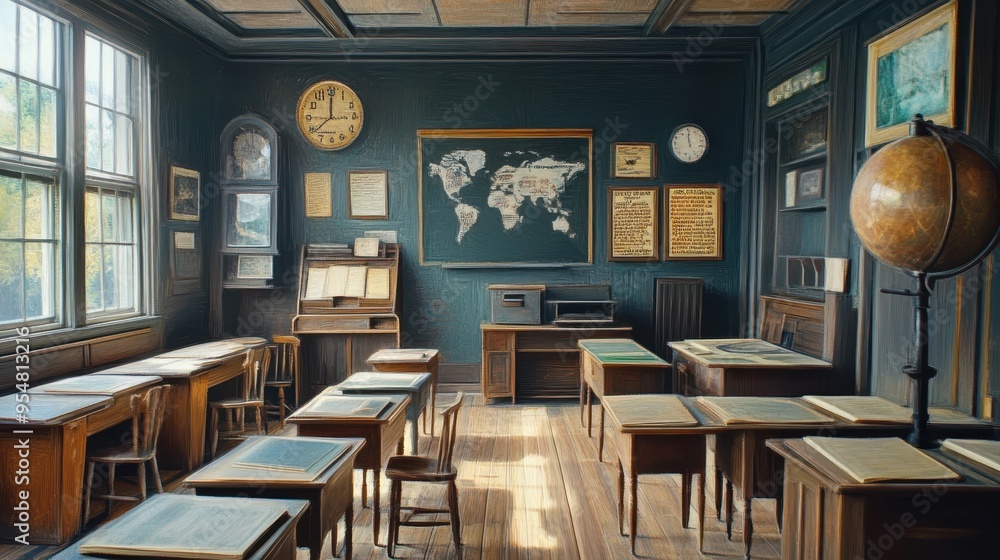 Obraz premium Nostalgic Schoolhouse: A Glimpse into the Past