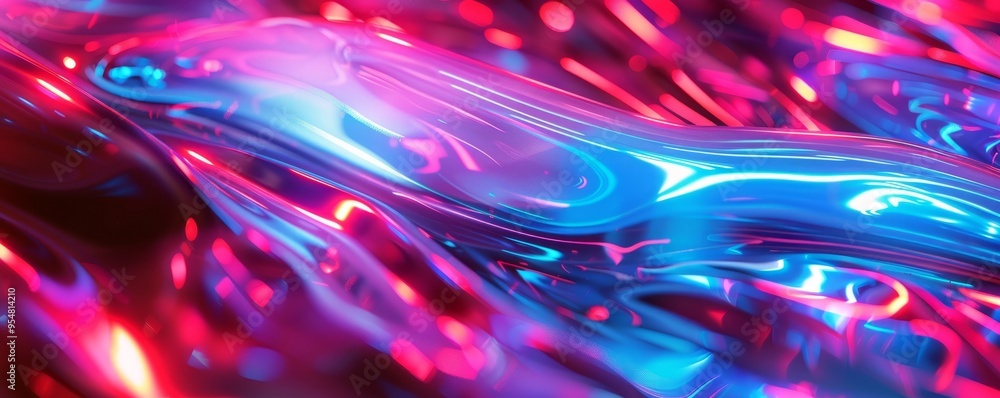 Neon bright light streaks with intense hues, 4K hyperrealistic photo Neon bright light streaks with intense hues, 4K hyperrealistic photo
