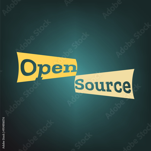 The words "Open Source" in a bold, sans-serif font. The words are positioned on top of each other, with the word "Open" slightly overlapping the word "Source".