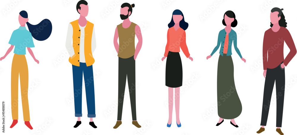 Fototapeta premium Lifestyle People character Illustration design with white background