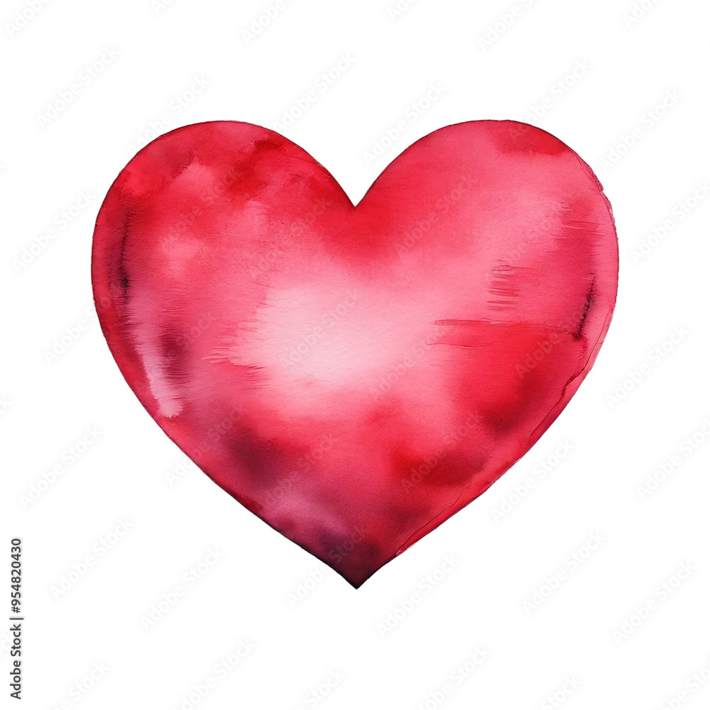 Isolated Watercolor Paint Red Pink Purple Heart Illustration on Transparent Background, St. Valentine's, Love, Cute, Romantic, Decoration Isolated Watercolor Paint Red Pink Purple Heart Illustration on Transparent Background, St. Valentine's, Love, Cute, Romantic, Decoration