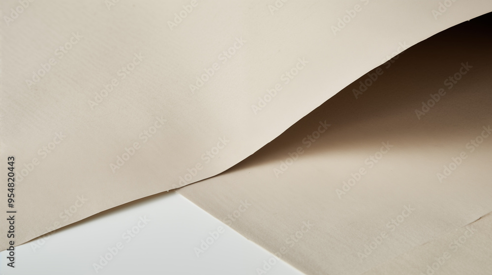Abstract Folded Beige Paper Sheets Creating Subtle Shadow Play Abstract Folded Beige Paper Sheets Creating Subtle Shadow Play