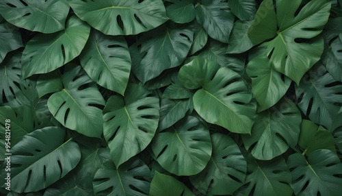 Wallpaper Mural green leaves background Torontodigital.ca