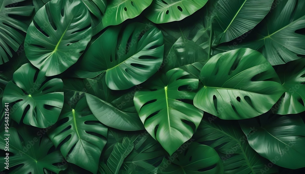 Obraz premium green leaves background
