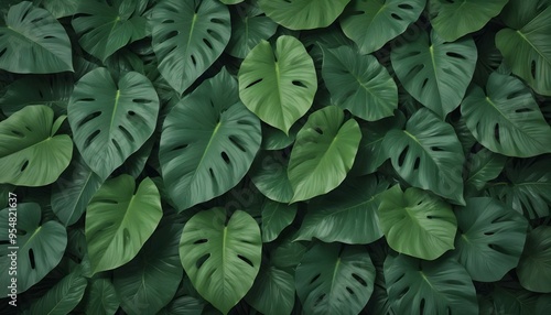 Wallpaper Mural green leaves background Torontodigital.ca