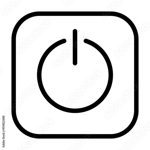 Switch icon in thin line style vector illustration graphic design