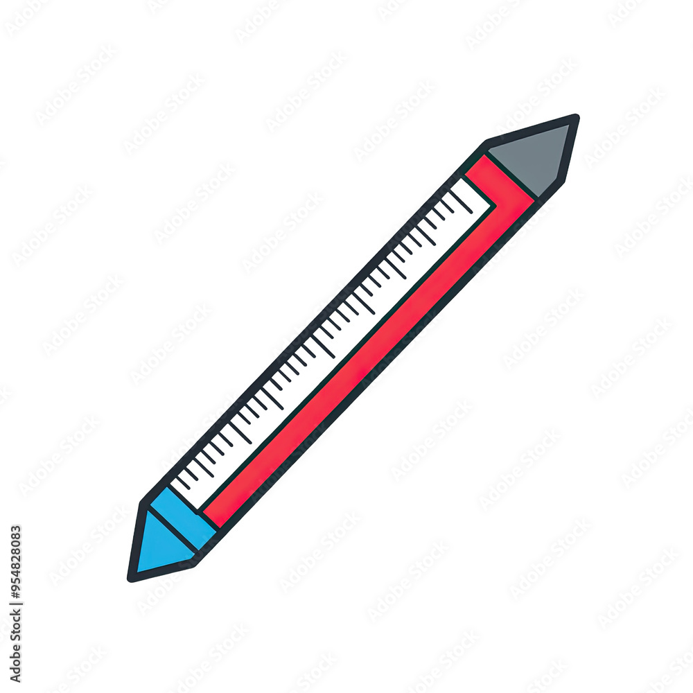 A vibrant and modern ruler pencil design, perfect for educational materials or graphic projects, emphasizing creativity and precision. A vibrant and modern ruler pencil design, perfect for educational materials or graphic projects, emphasizing creativity and precision.