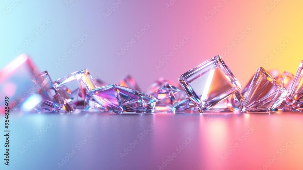 Vivid gradient with abstract prisms, abstract backdrop, colorful and dynamic Vivid gradient with abstract prisms, abstract backdrop, colorful and dynamic