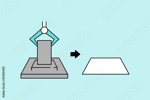 墓じまいのシンプルなベクターアイコンイラスト