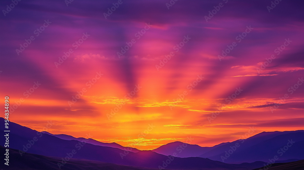 sunset with vibrant orange and purple hues in the sky sunset with vibrant orange and purple hues in the sky