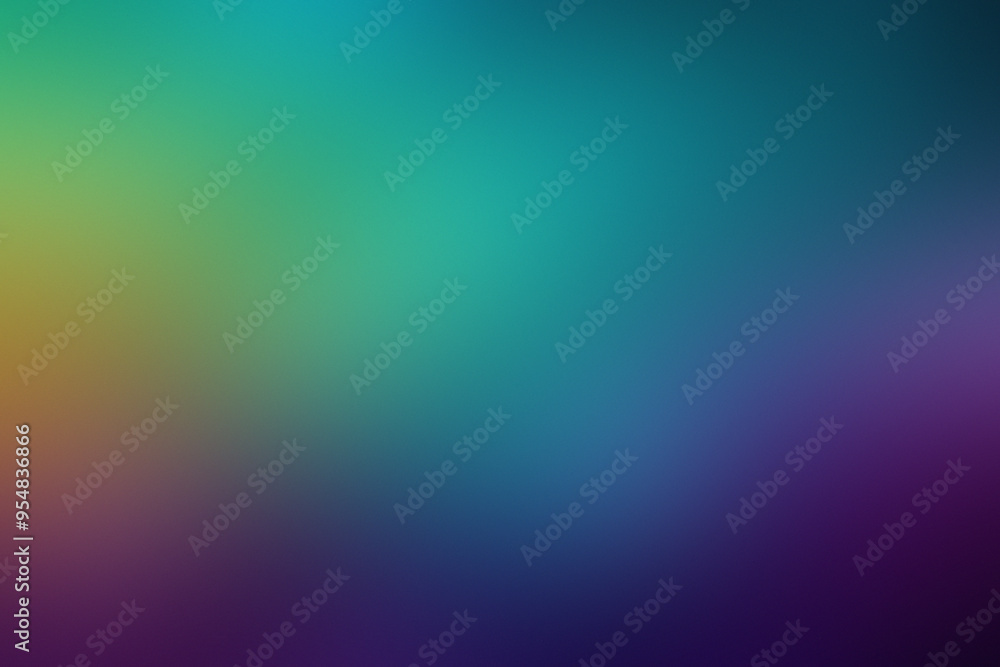 Obraz premium A vibrant blend of blue green colors creates an abstract gradient background, showcasing gradients of blue, green, and purple, reminiscent of early morning light