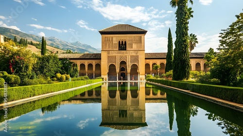 41. **Show the Alhambra Palace in Granada with its intricate Moorish architecture and beautiful gardens.**