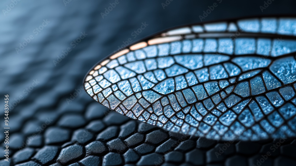 Detailed texture of an insect wing with transparent veins and delicate structure Detailed texture of an insect wing with transparent veins and delicate structure