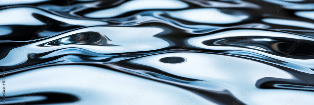 Detailed view of glossy nail polish texture in metallic silver reflective surface with visible ridges Detailed view of glossy nail polish texture in metallic silver reflective surface with visible ridges