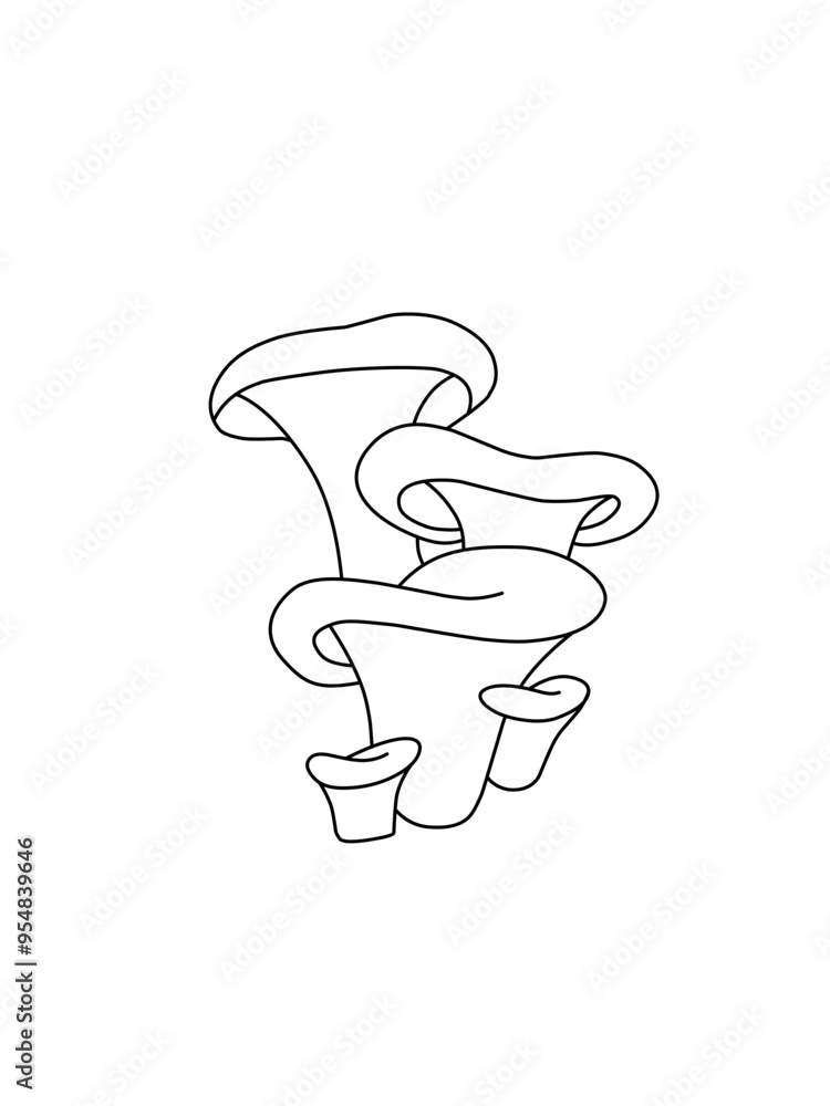 Mushroom Doodle Line Icon Mushroom Doodle Line Icon