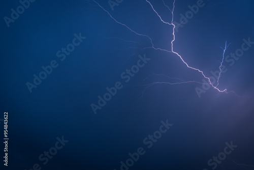 Lightning in a summer thunderstorm