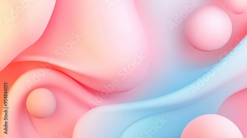 Abstract 2D animation with flowing geometric shapes and soft gradients, harmonically paced to serve as a visually engaging background for text overlay photo