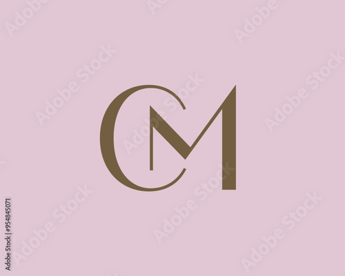 CM letter logo icon design. Classic style luxury initials monogram.