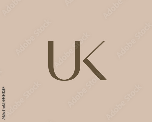 UK letter logo icon design. Classic style luxury initials monogram.