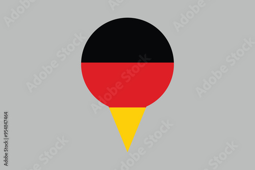 Free Download Germany flag with location sign, Germany flag vector graphic, National Germany flag, Vector illustration, Computer illustration
 - GFXLoad