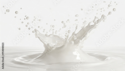 Pure Milk Splash, Creative Milk Explosion, Refreshing Milk Wave