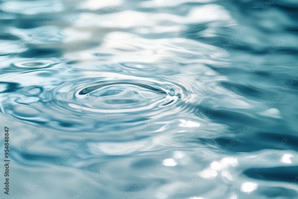 A serene close-up of water with soft ripples reflecting light, creating a calming A serene close-up of water with soft ripples reflecting light, creating a calming