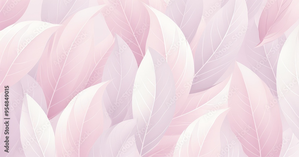 A soft pastel background featuring overlapping leaves in shades of pink and white, ideal for design projects. A soft pastel background featuring overlapping leaves in shades of pink and white, ideal for design projects.