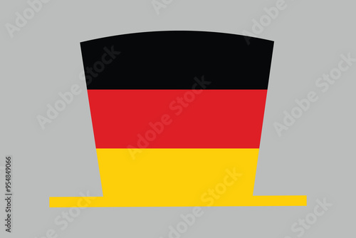 Free Download Germany hat with flag, German national symbol, Germany country flag is a symbol of freedom, Vector illustration, Digital illustration
 - GFXLoad