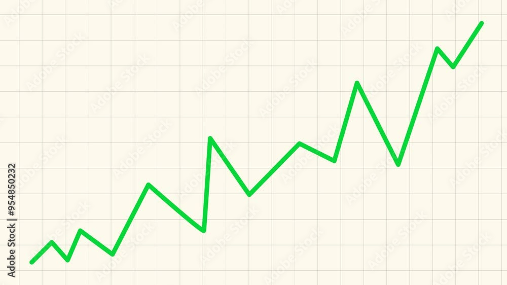 Growth Graph green line Animation Growth Graph green line Animation