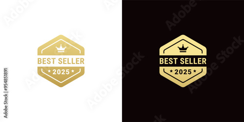 Best Seller 2025 Label or Best Seller 2025 logo vector Isolated Vector. Best seller 2025 stamp vector for product, print design, apps, websites, and more about best seller product.