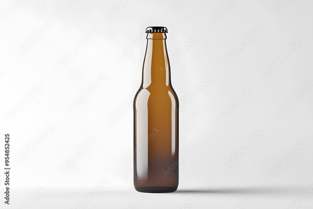 Beer bottle mock up, isolated on white background Beer bottle mock up, isolated on white background