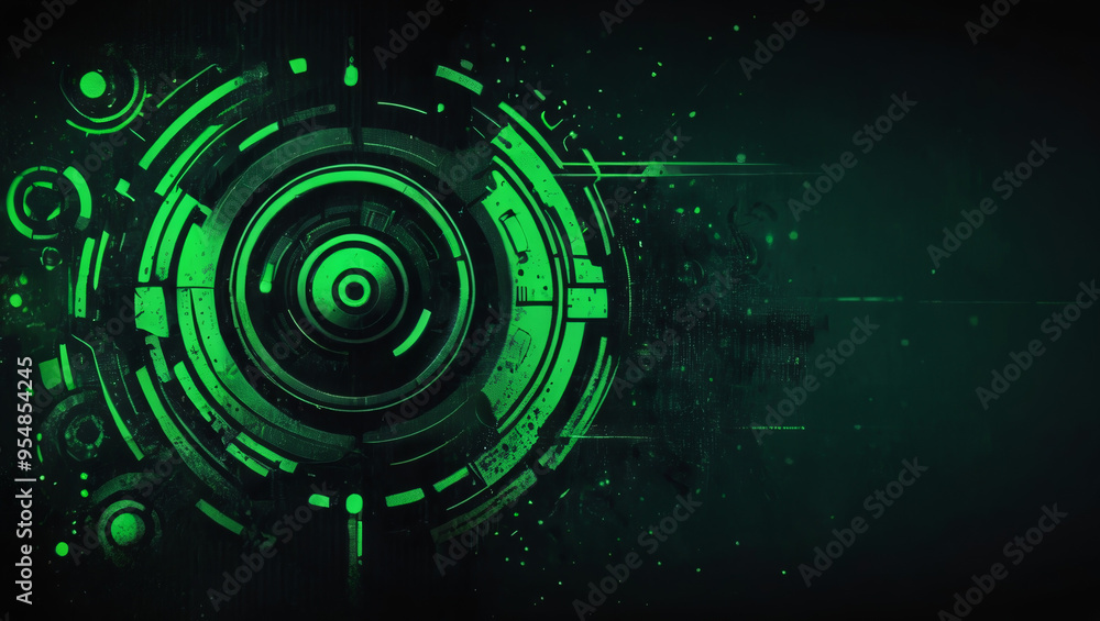 Black and green halftone background with dots Black and green halftone background with dots