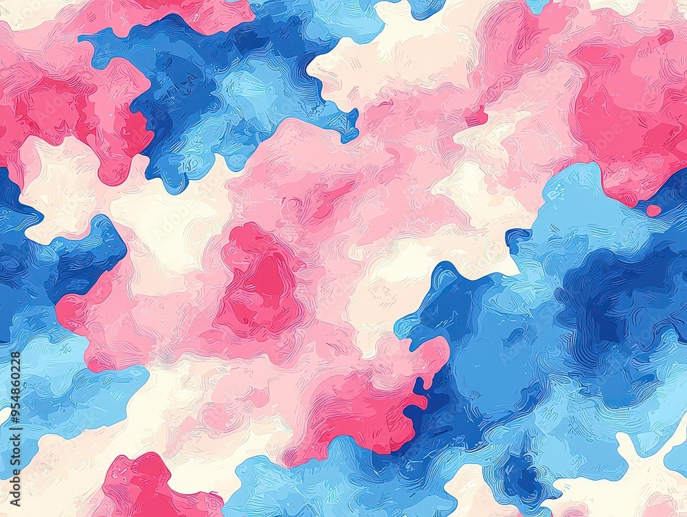 Seamless pattern, cute pastel pink and blue camouflage background Seamless pattern, cute pastel pink and blue camouflage background