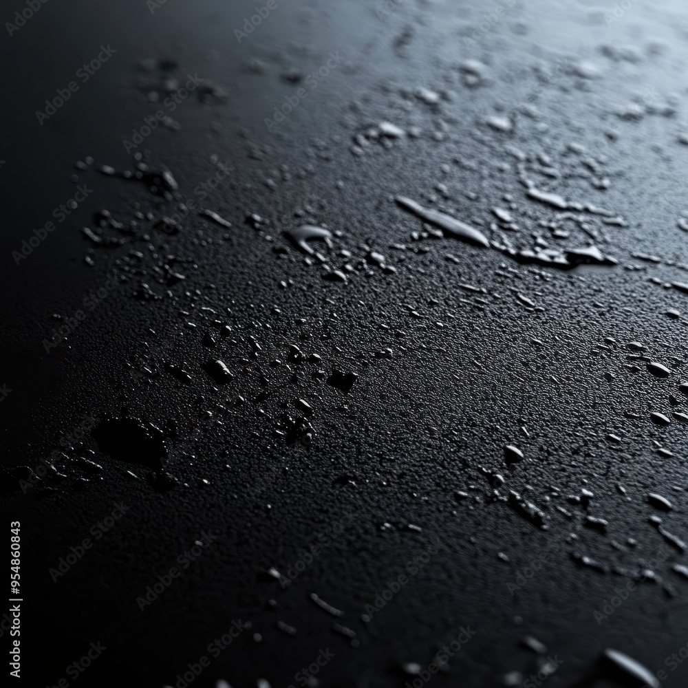 Abstract Black Background with Water Drops, Close Up Macro Texture Abstract Black Background with Water Drops, Close Up Macro Texture
