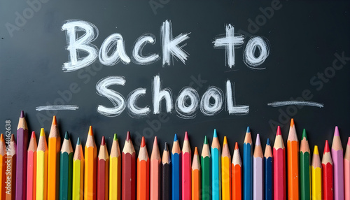 back to school chalk on blackboard background