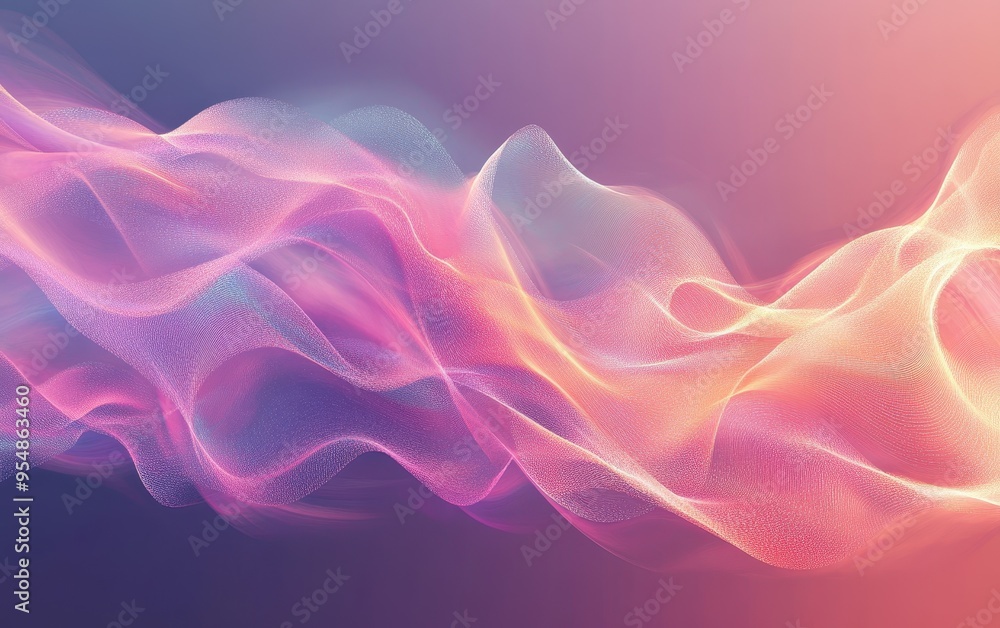 Abstract Pink and Gold Wave Background - Digital Art, Technology, Design Abstract Pink and Gold Wave Background - Digital Art, Technology, Design