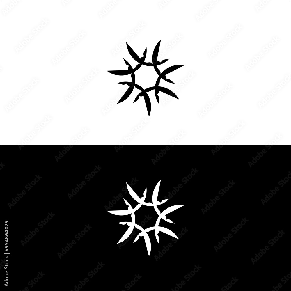 Obraz premium Circle vector logo template illustration . Circle icon silhouette