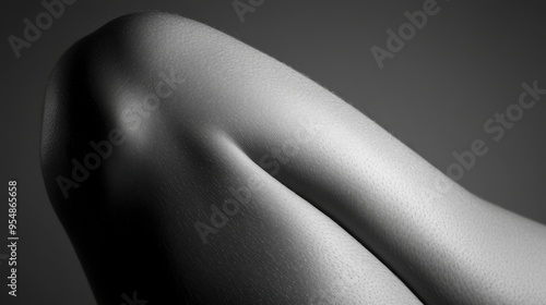 The soft curve of a lower back gently stands out, emphasizing the delicate contours against a muted background, creating a tranquil atmosphere