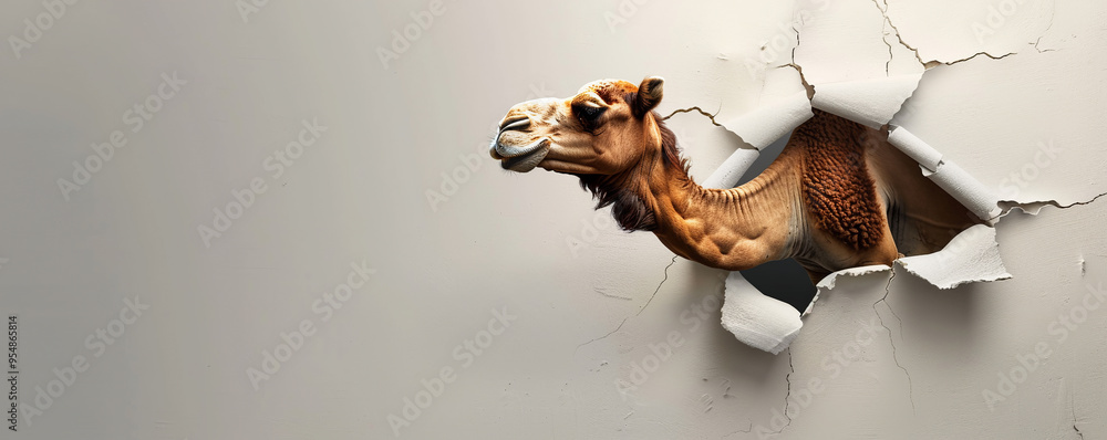 The Camel's Journey Through an Islamic Wall, A Surprising Moment on Eid al-Adha, Ideal for Eid al-Adha Celebrations The Camel's Journey Through an Islamic Wall, A Surprising Moment on Eid al-Adha, Ideal for Eid al-Adha Celebrations