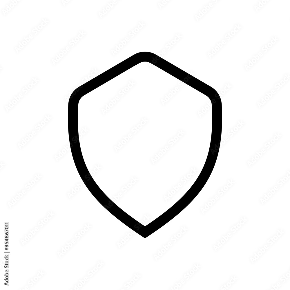 emblem Shield frame Logo. Vector template outline Sign of Protection, Guard and Security. Insurance or Immunity Symbol. Empty icon design isolated on white background emblem Shield frame Logo. Vector template outline Sign of Protection, Guard and Security. Insurance or Immunity Symbol. Empty icon design isolated on white background
