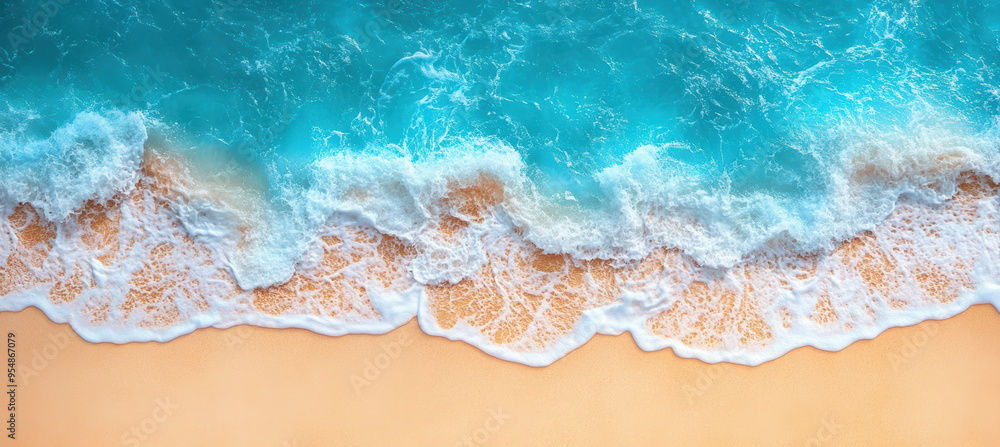 Tranquil Ocean and Sandy Beach Scene Tranquil Ocean and Sandy Beach Scene