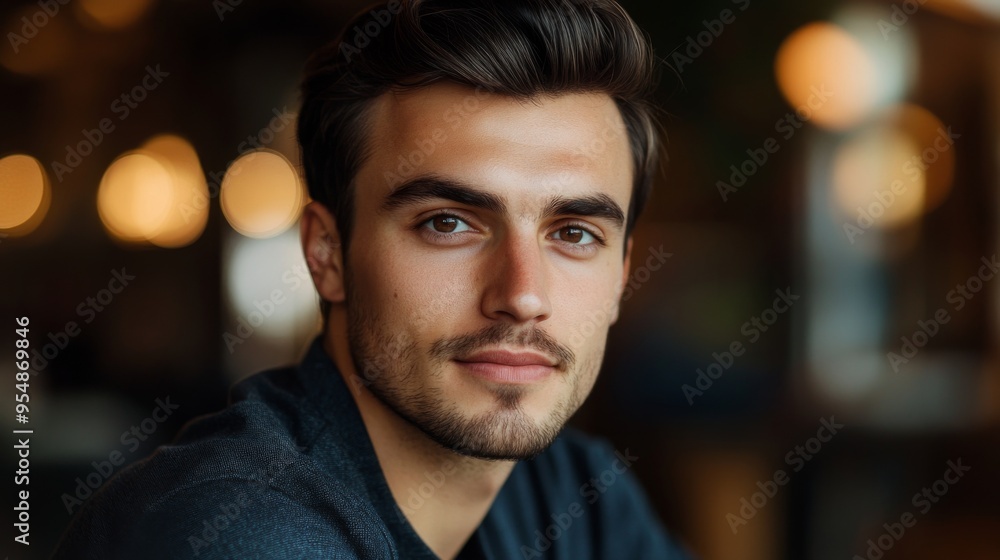 A charming man with a clean shave and strong facial features, looking directly at the camera with a friendly expression, highlighted by a soft, focused background. A charming man with a clean shave and strong facial features, looking directly at the camera with a friendly expression, highlighted by a soft, focused background.