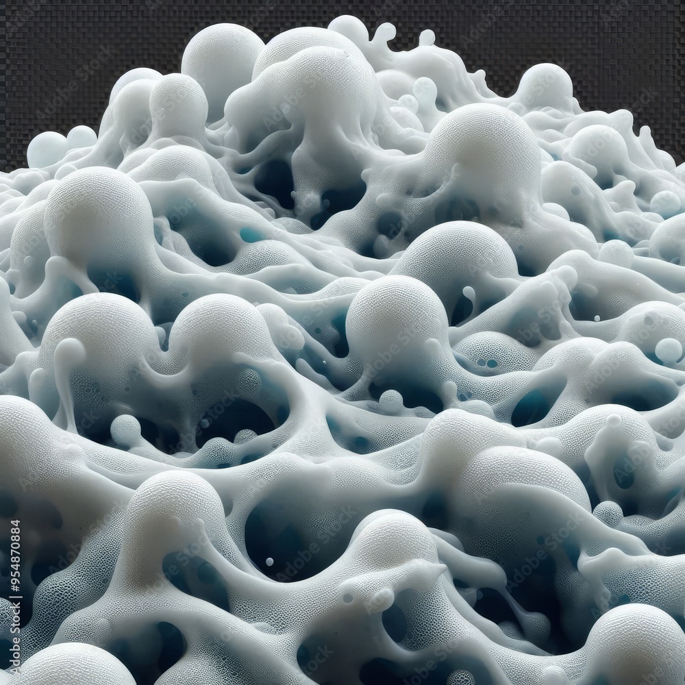 Obraz premium close-up texture of sea foam on transparent background 