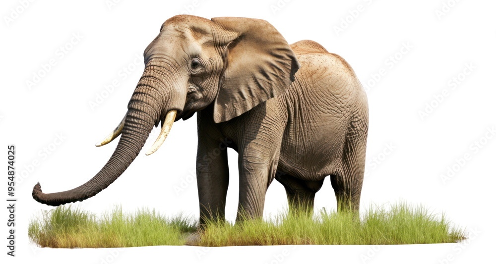 Obraz premium PNG African elephant wildlife animal mammal.
