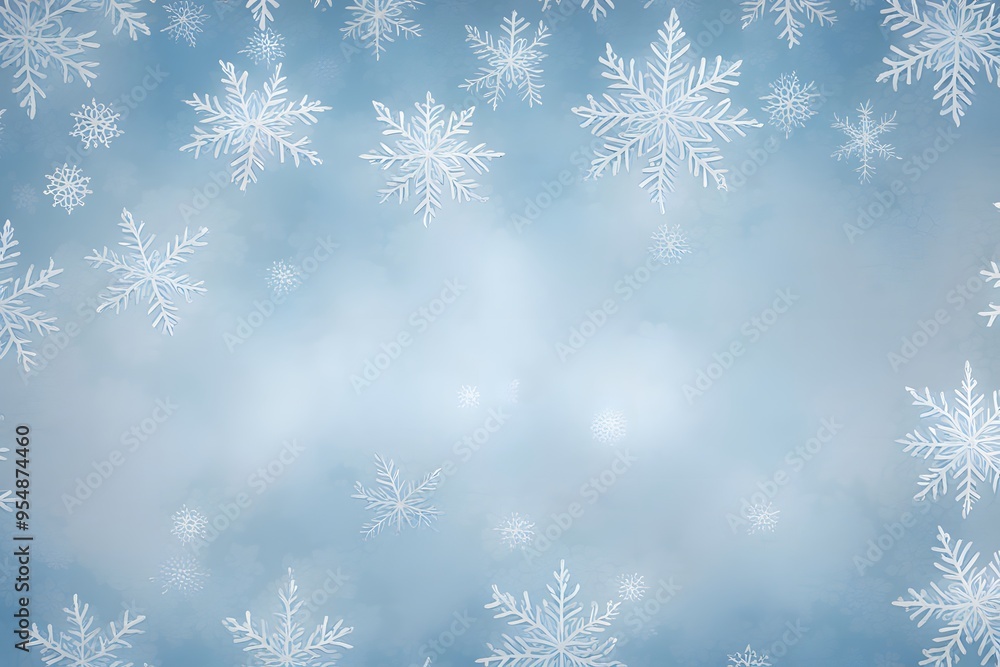 A wintery background featuring a seamless pattern of snowflakes, Ai Generated A wintery background featuring a seamless pattern of snowflakes, Ai Generated