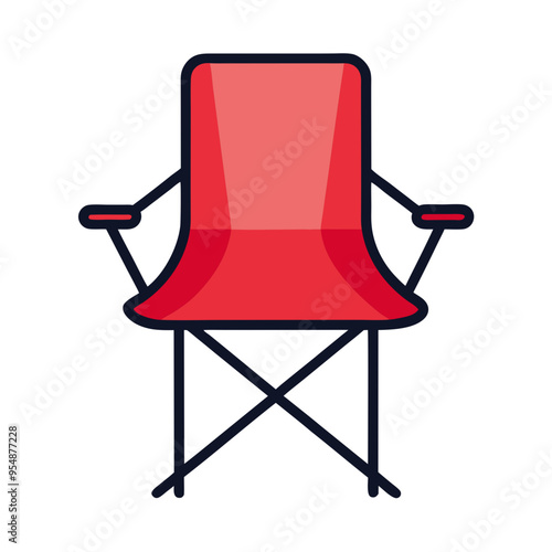 camping chair on white background