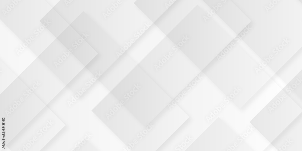 Obraz premium abstract modern geometric and creative concept with white boxes in white background. soft gray paper stripes as tiles formless volumetric pattern paper texture design. 3d rendering.