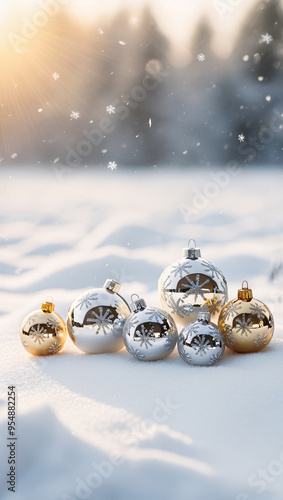 Christmas, background, copy space, Generative AI