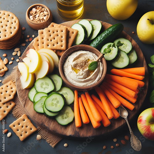 vegetables on a wooden table