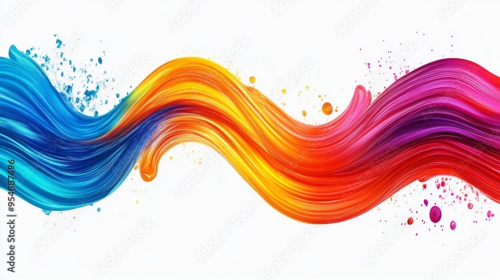 A vivid abstract art piece featuring colorful brushstrokes forming a dynamic wave pattern, combining various hues such as blue, orange, and pink, symbolizing movement. A vivid abstract art piece featuring colorful brushstrokes forming a dynamic wave pattern, combining various hues such as blue, orange, and pink, symbolizing movement.